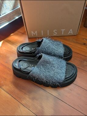Miista Noreen Blue Sandals Platform 39/8.5